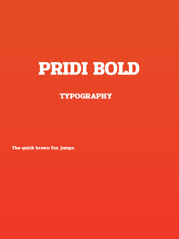 Pridi Bold Poster