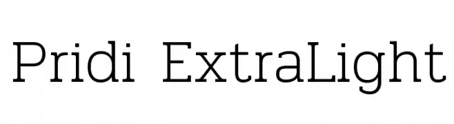 Pridi ExtraLight  Frei Schriftart Herunterladen