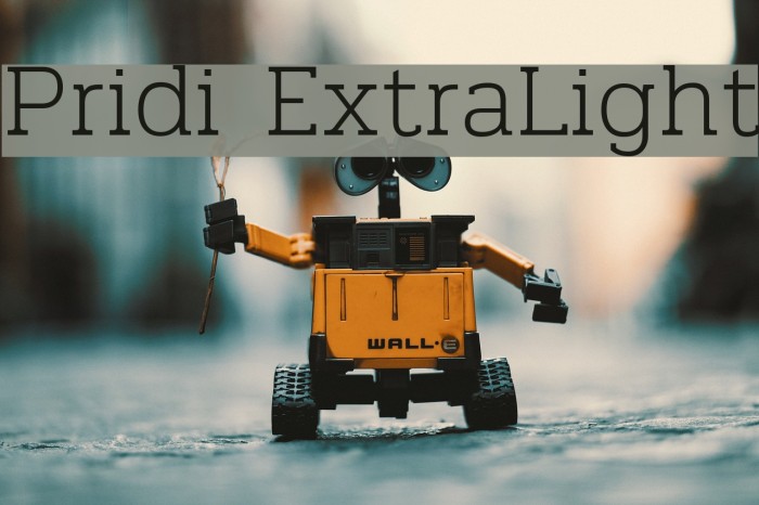 Pridi ExtraLight Font examples
