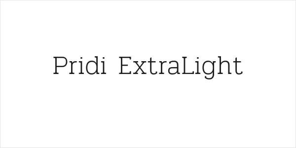 Pridi ExtraLight Logo