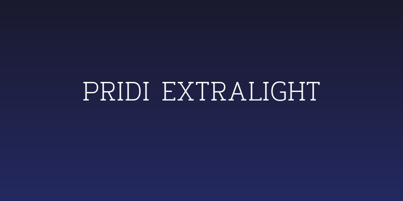 Pridi ExtraLight Social Header