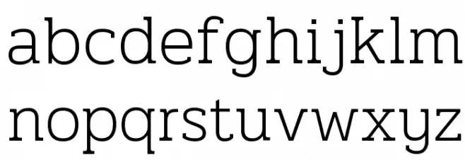 Pridi ExtraLight Schriftart Kleinbuchstaben