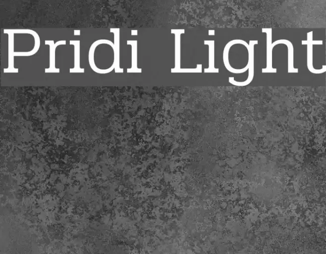 Pridi Light Font examples