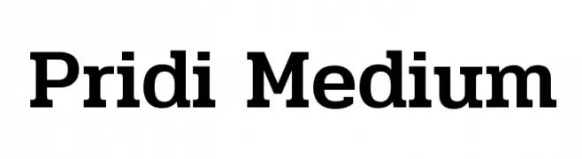 Pridi Medium  Frei Schriftart Herunterladen