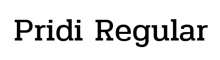 Pridi Regular  Frei Schriftart Herunterladen