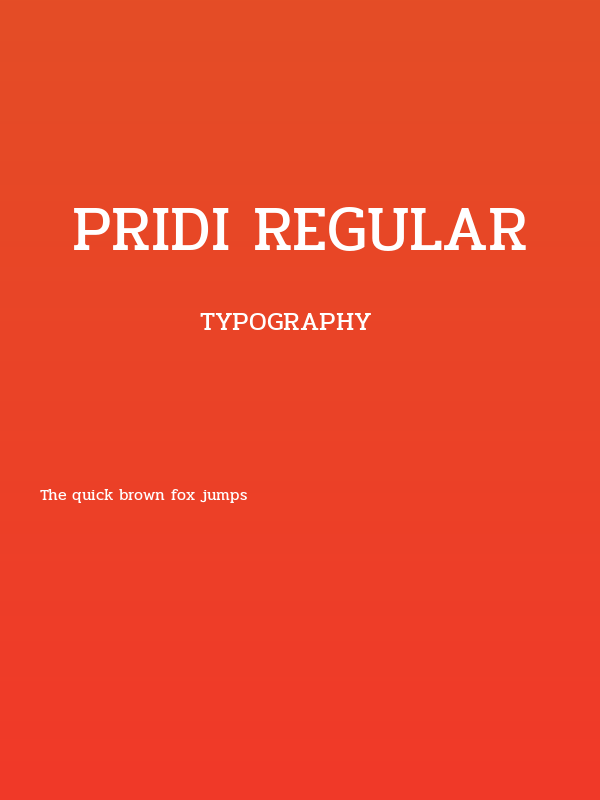 Pridi Regular Poster