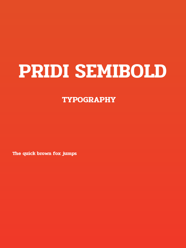 Pridi SemiBold Poster