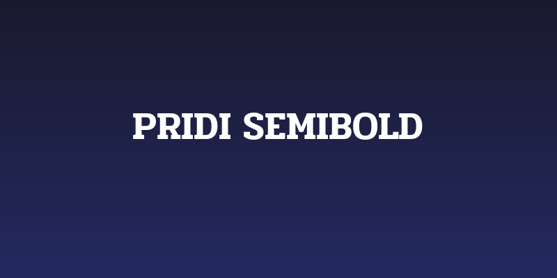 Pridi SemiBold Social Header