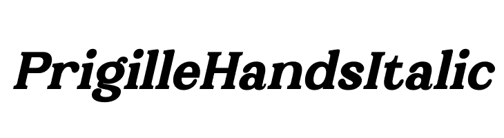 Prigille Hands Italic  Frei Schriftart Herunterladen