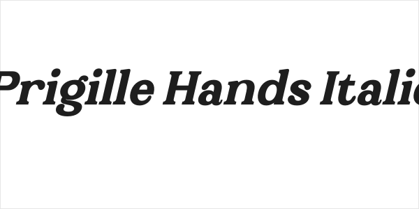 Prigille Hands Italic Logo
