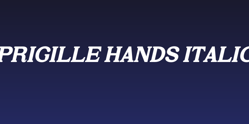 Prigille Hands Italic Social Header