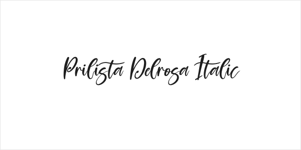 Prilista Delrosa Italic Logo