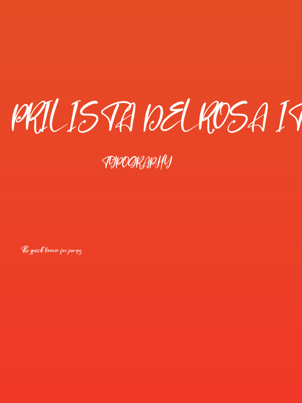 Prilista Delrosa Italic Poster