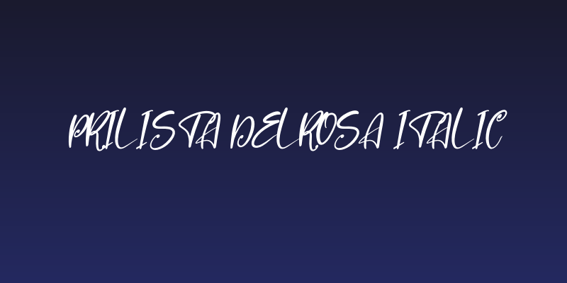 Prilista Delrosa Italic Social Header