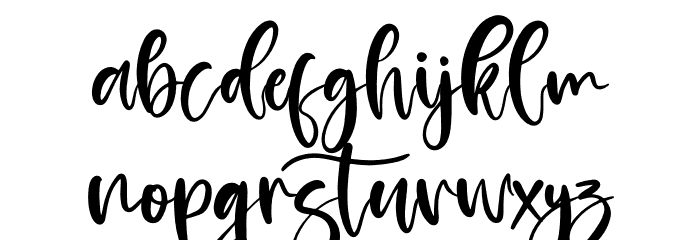 Prilista Delrosa Font LOWERCASE