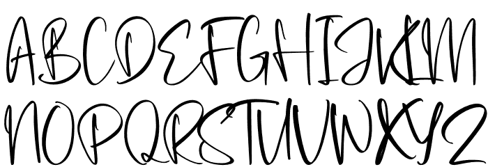 Prilistale Schriftart Groß