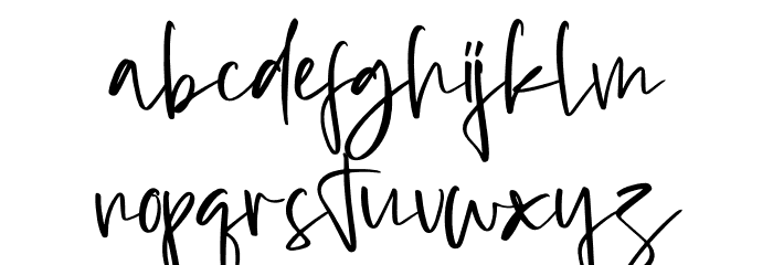 Prilistale Font LOWERCASE