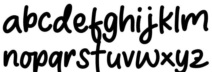 Prilly Monly Font LOWERCASE