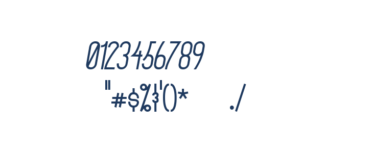 Primadona Italic Bold Other Characters