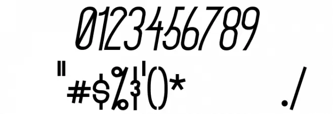 Primadona Italic Bold Font OTHER CHARS