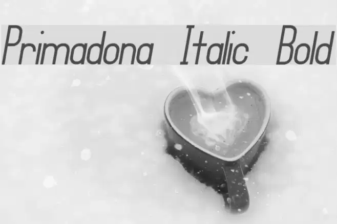 Primadona Italic Bold Font examples