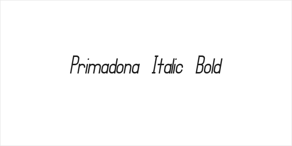 Primadona Italic Bold Logo