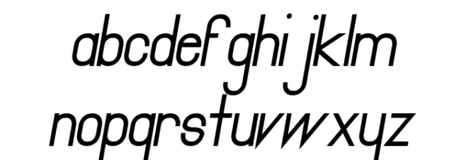 Primadona Italic Bold फ़ॉन्ट लोअरकेस