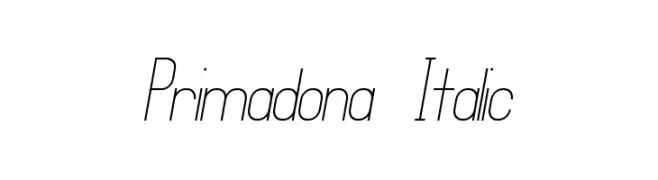Primadona Italic  नि: शुल्क फ़ॉन्ट्स डाउनलोड