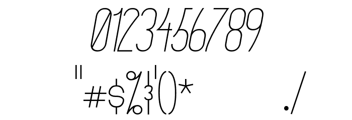 Primadona Italic Font OTHER CHARS