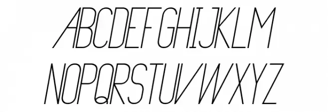 Primadona Italic 字体 大写