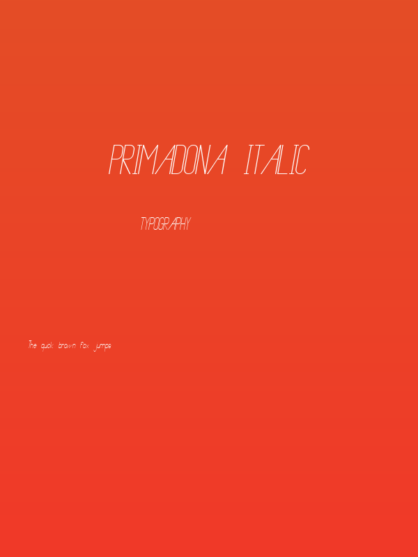Primadona Italic Poster