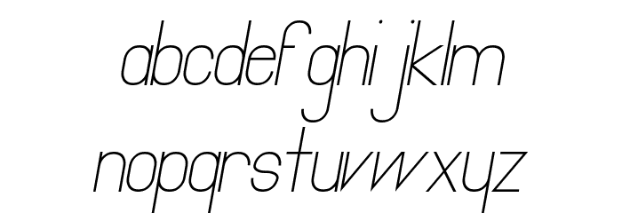 Primadona Italic Font LOWERCASE