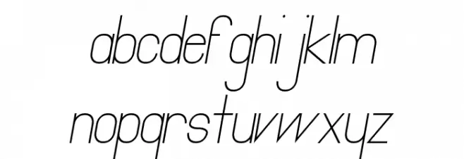 Primadona Italic Caratteri MINUSCOLO
