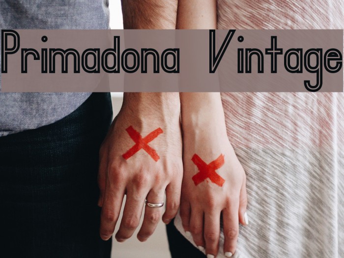Primadona Vintage Font examples