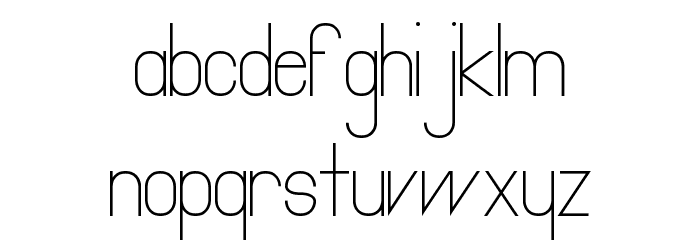 Primadona Font LOWERCASE