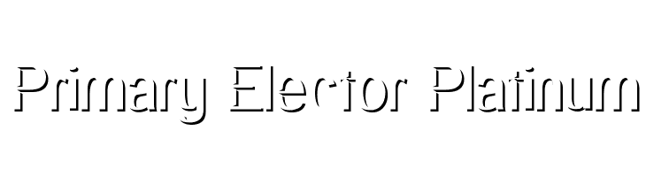 Primary Elector Platinum  Скачать бесплатные шрифты