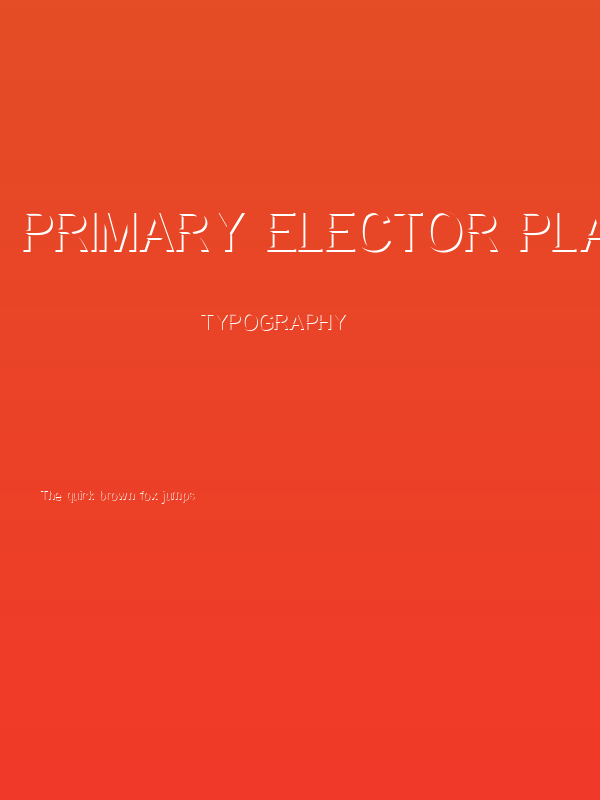 Primary Elector Platinum Poster