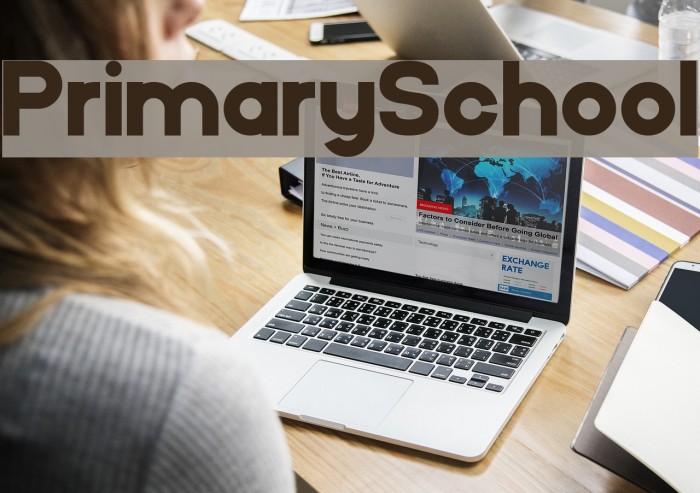 PrimarySchool फ़ॉन्ट examples