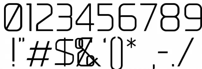 Prime-Light Font OTHER CHARS