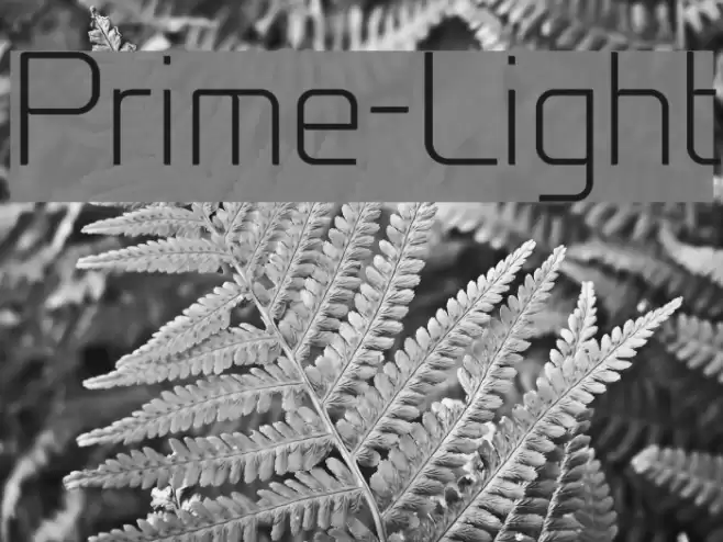 Prime-Light Font examples