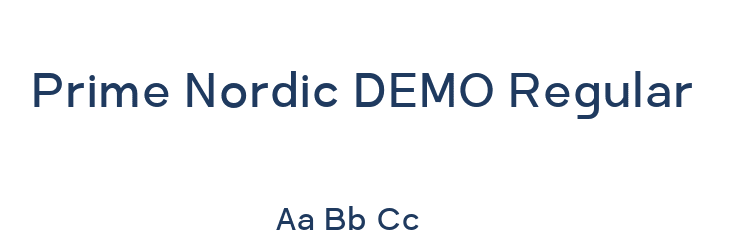 Prime Nordic DEMO Regular Font Preview