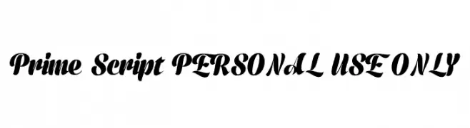 Prime Script PERSONAL USE ONLY  Fuentes Gratis Descargar