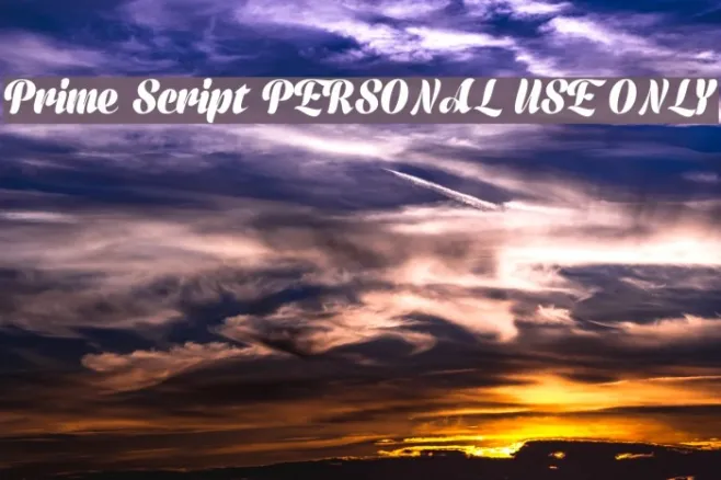 Prime Script PERSONAL USE ONLY Example 3