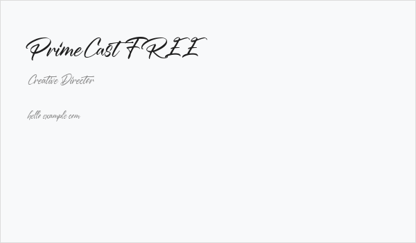 PrimeCast FREE Business Card