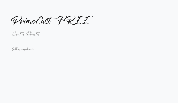 PrimeCastFREE Business Card