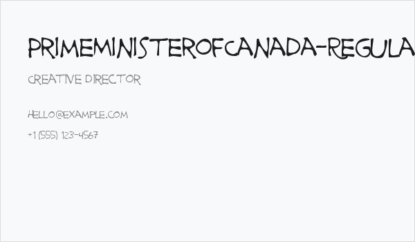 PrimeMinisterofCanada-Regular Business Card