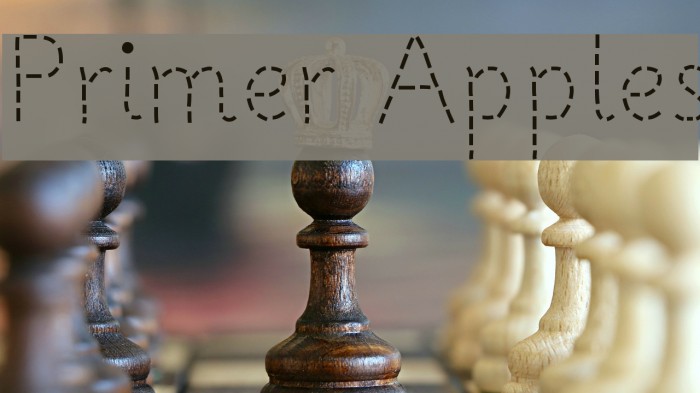 Primer Apples Шрифта examples