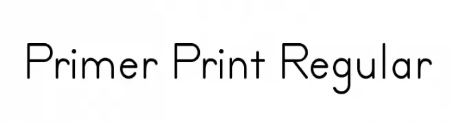Primer Print Regular  Free Fonts Download