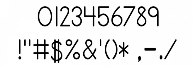 Primer Print Font OTHER CHARS