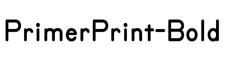 PrimerPrint-Bold  フリーフォントのダウンロード